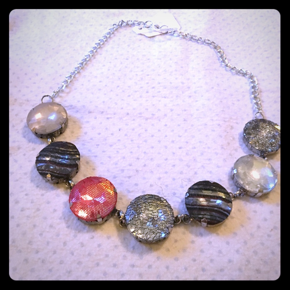 18” multicolored statement necklace